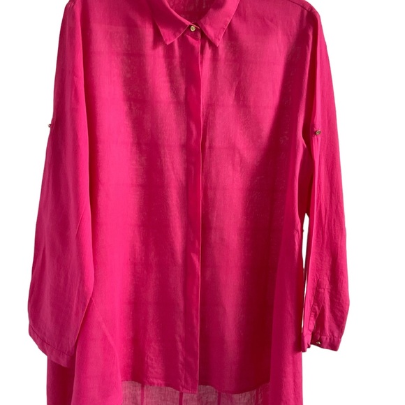 Chaus Tops - CHAUS New York Ladies Fusia Pink Blouse Size L